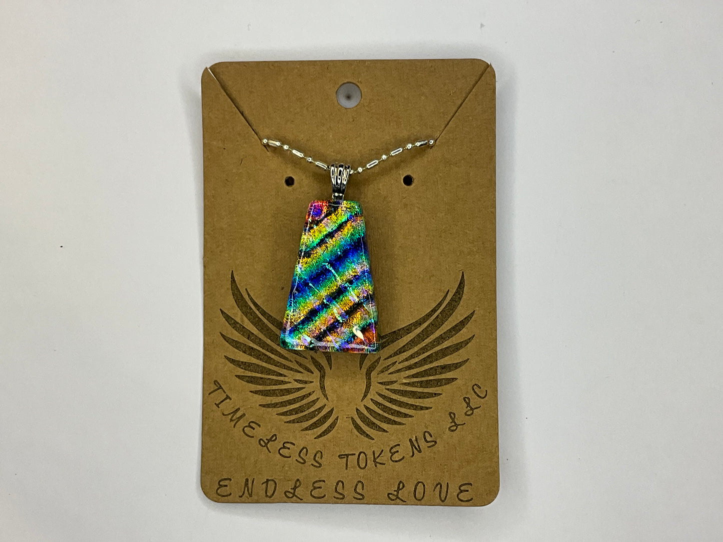 Multi Colored Dichroic Glass Jewelry Pendants