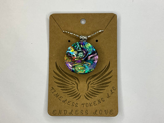 Multi Colored Dichroic Glass Jewelry Pendants